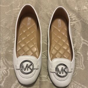 Michael Kors White Ballet Flats